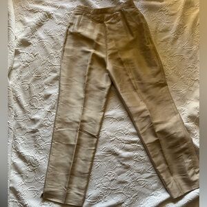 Kasper ASL Silk Ladies size 8 pants in gold/khaki